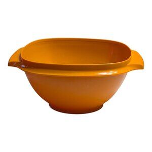 VTG Tupperware Harvest Orange 7" Square Bowl Container 838-4 NO LID USA